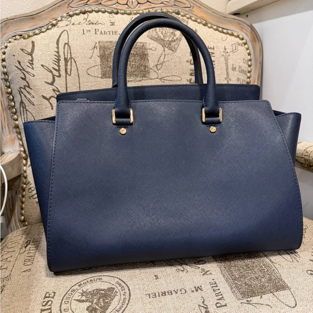 Michael Kors Dark Blue Satchel Bag